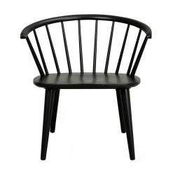 69x70x68 Retro Holzstuhl In Schwarz - Renalfo -Dariana shop 69x70x68 retro holzstuhl in schwarz lackiert aus gummibaum renalfo 02