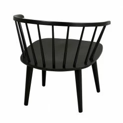 69x70x68 Retro Holzstuhl In Schwarz - Renalfo -Dariana shop 69x70x68 retro holzstuhl in schwarz lackiert aus gummibaum renalfo 03