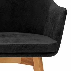 Anthrazit Designerstuhl Mit Armlehnen - Savida -Dariana shop anthrazit designerstuhl mit armlehnen holzgestell kernbuche savida 03