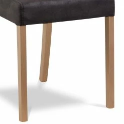 Anthrazit Polsterstühle Aus Microfaser - Daricca (2er Set) -Dariana shop anthrazit polsterstuehle aus microfaser mit massivholz daricca 03