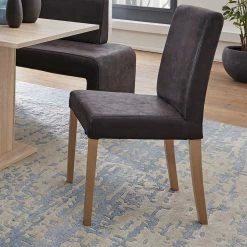 Anthrazit Polsterstühle Aus Microfaser - Daricca (2er Set) -Dariana shop anthrazit polsterstuehle aus microfaser mit massivholz daricca 04