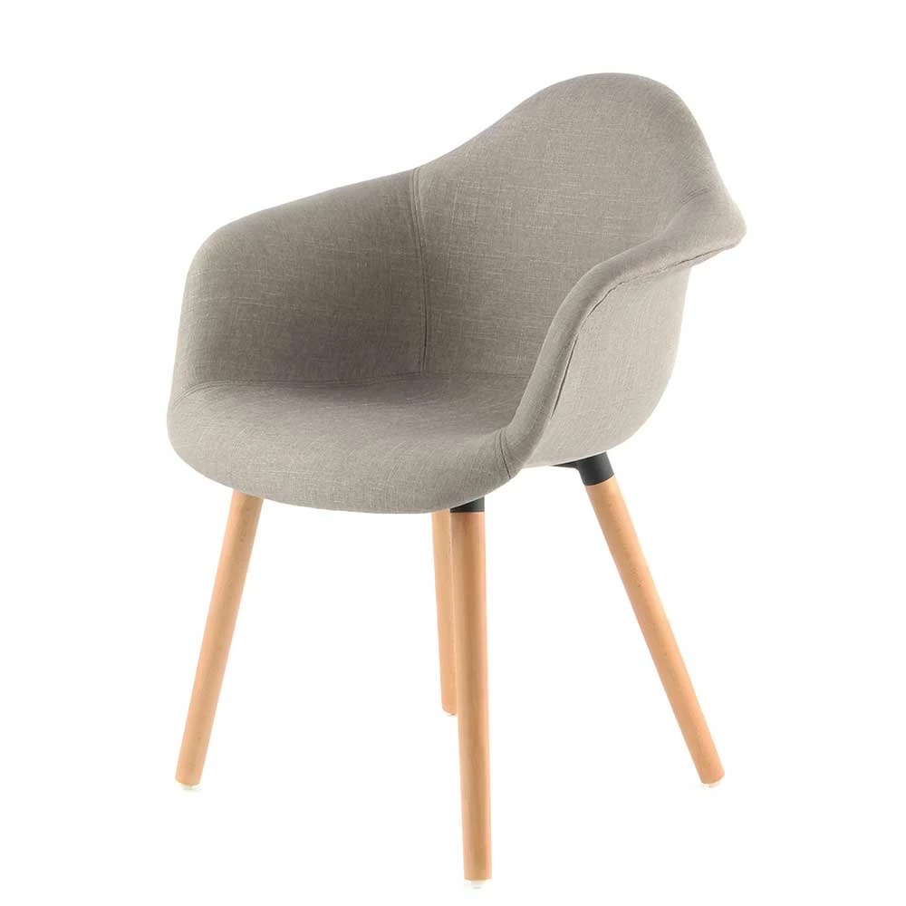 Armlehnen Esstischstuhl in Beige - Abboras (2er Set) Armlehnen Esstischstuhl In Beige - Abboras (2er Set) -Dariana shop armlehnen esstischstuhl in beige mit buche holzbeinen abboras f