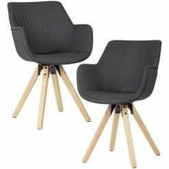 Armlehnen Esszimmerstühle In Schwarz - Festlox (2er Set)