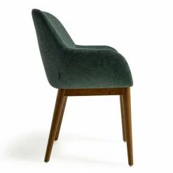 Armlehnen Polsterstühle In Dunkelgrün - Dwight (4er Set) 4 Armlehnen Polsterstühle In Dunkelgrün - Dwight (4er Set) -Dariana shop armlehnen polsterstuehle in dunkelgruen mit holzgestell esche dunkel dwight 02