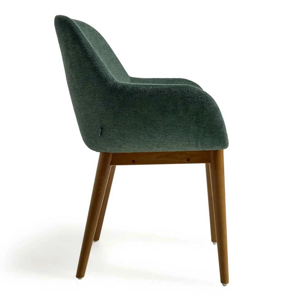 Armlehnen Polsterstühle in Dunkelgrün - Dwight (4er Set) Armlehnen Polsterstühle In Dunkelgrün - Dwight (4er Set) -Dariana shop armlehnen polsterstuehle in dunkelgruen mit holzgestell esche dunkel dwight 02