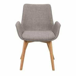 Armlehnen Polsterstühle In Grau - Tominica (2er Set) -Dariana shop armlehnen polsterstuehle in grau mit holzgestell eiche massiv tominica 02