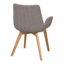 Armlehnen Polsterstühle In Grau - Tominica (2er Set) -Dariana shop armlehnen polsterstuehle in grau mit holzgestell eiche massiv tominica 04