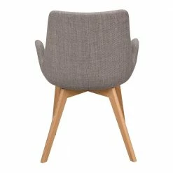 Armlehnen Polsterstühle In Grau - Tominica (2er Set) -Dariana shop armlehnen polsterstuehle in grau mit holzgestell eiche massiv tominica 05