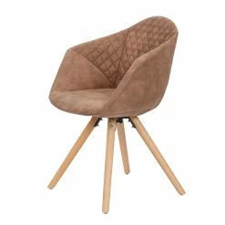 Armlehnen Polsterstühle In Hellbraun - Taibao (2er Set)