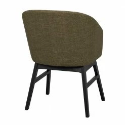 Armlehnen Polsterstuhl In Dunkelgrün - Feconda (2er Set) -Dariana shop armlehnen polsterstuhl in dunkelgruen und schwarz holzbeine eiche feconda 04