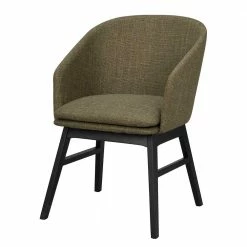 Armlehnen Polsterstuhl In Dunkelgrün - Feconda (2er Set)