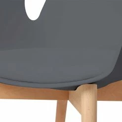 Armlehnen Schalenstühle In Grau & Buche - Composia (2er Set) -Dariana shop armlehnen schalenstuehle in grau buche aus polypropylen holz composia 05