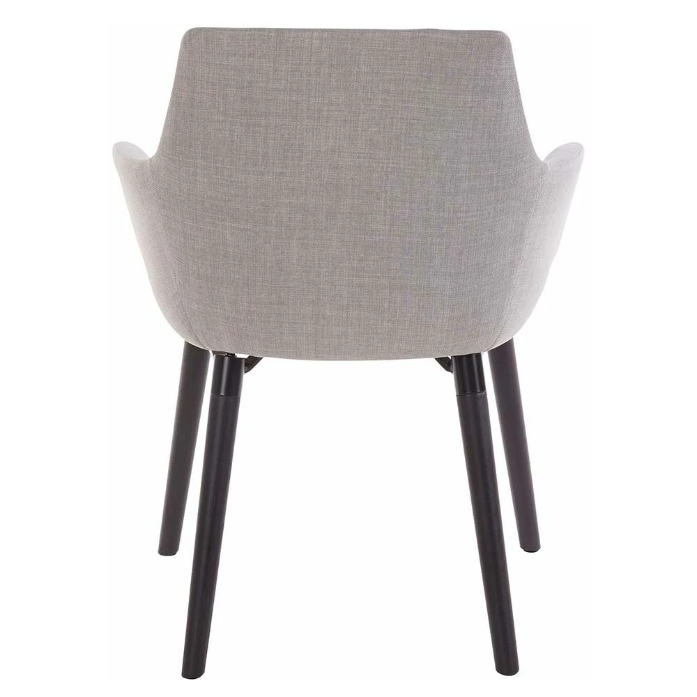 Armlehnen Stühle in Hellgrau - Glade (2er Set) Armlehnen Stühle In Hellgrau - Glade (2er Set) -Dariana shop armlehnen stuehle in hellgrau mit knoepfen holzgestell schwarz glade 03