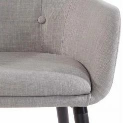 Armlehnen Stühle In Hellgrau - Glade (2er Set) 6 Armlehnen Stühle In Hellgrau - Glade (2er Set) -Dariana shop armlehnen stuehle in hellgrau mit knoepfen holzgestell schwarz glade 04