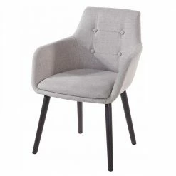 Armlehnen Stühle In Hellgrau - Glade (2er Set)