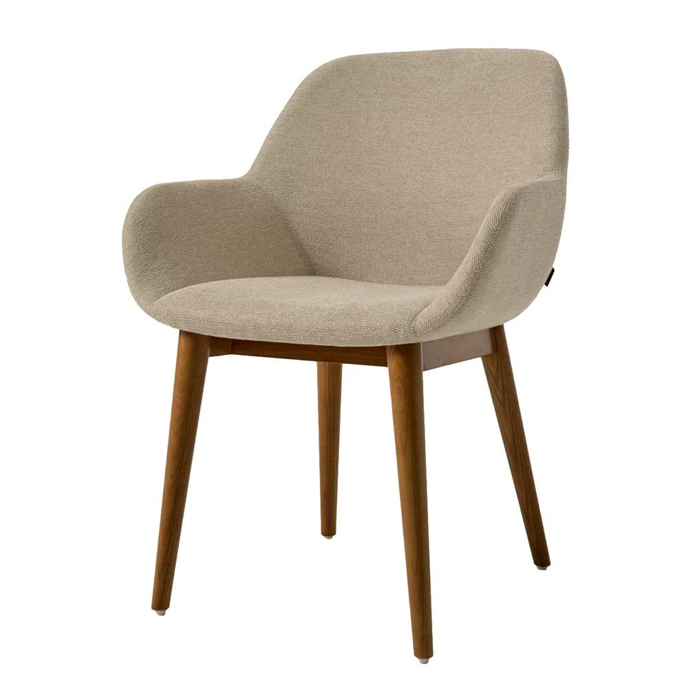 Armlehnenstühle In Beige Gepolstert - Pascal (4er Set)