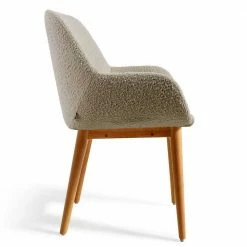 Armlehnenstühle In Lammfell Optik - Miragda (4er Set) -Dariana shop armlehnenstuehle in lammfell optik offwhite mit holz esche miragda 02