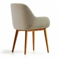 Armlehnenstühle In Lammfell Optik - Miragda (4er Set) -Dariana shop armlehnenstuehle in lammfell optik offwhite mit holz esche miragda 03