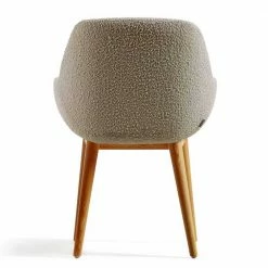 Armlehnenstühle In Lammfell Optik - Miragda (4er Set) -Dariana shop armlehnenstuehle in lammfell optik offwhite mit holz esche miragda 04