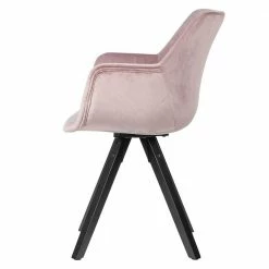Armlehnenstühle In Rosa Samt - Monchy (2er Set) 4 Armlehnenstühle In Rosa Samt - Monchy (2er Set) -Dariana shop armlehnenstuehle in rosa samt und schwarz holz monchy 02