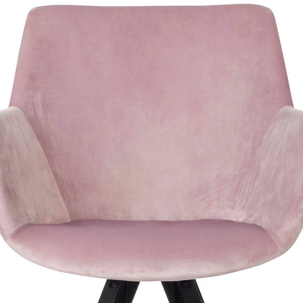 Armlehnenstühle in Rosa Samt - Monchy (2er Set) Armlehnenstühle In Rosa Samt - Monchy (2er Set) -Dariana shop armlehnenstuehle in rosa samt und schwarz holz monchy 05
