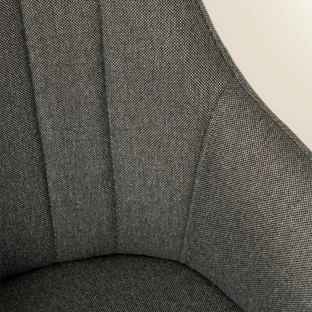 Armlehnenstuhl auf Wildeiche Drehgestell - Snowball Armlehnenstuhl Auf Wildeiche Drehgestell - Snowball -Dariana shop armlehnenstuhl auf wildeiche drehgestell mit stoffbezug in anthrazit snowball 03