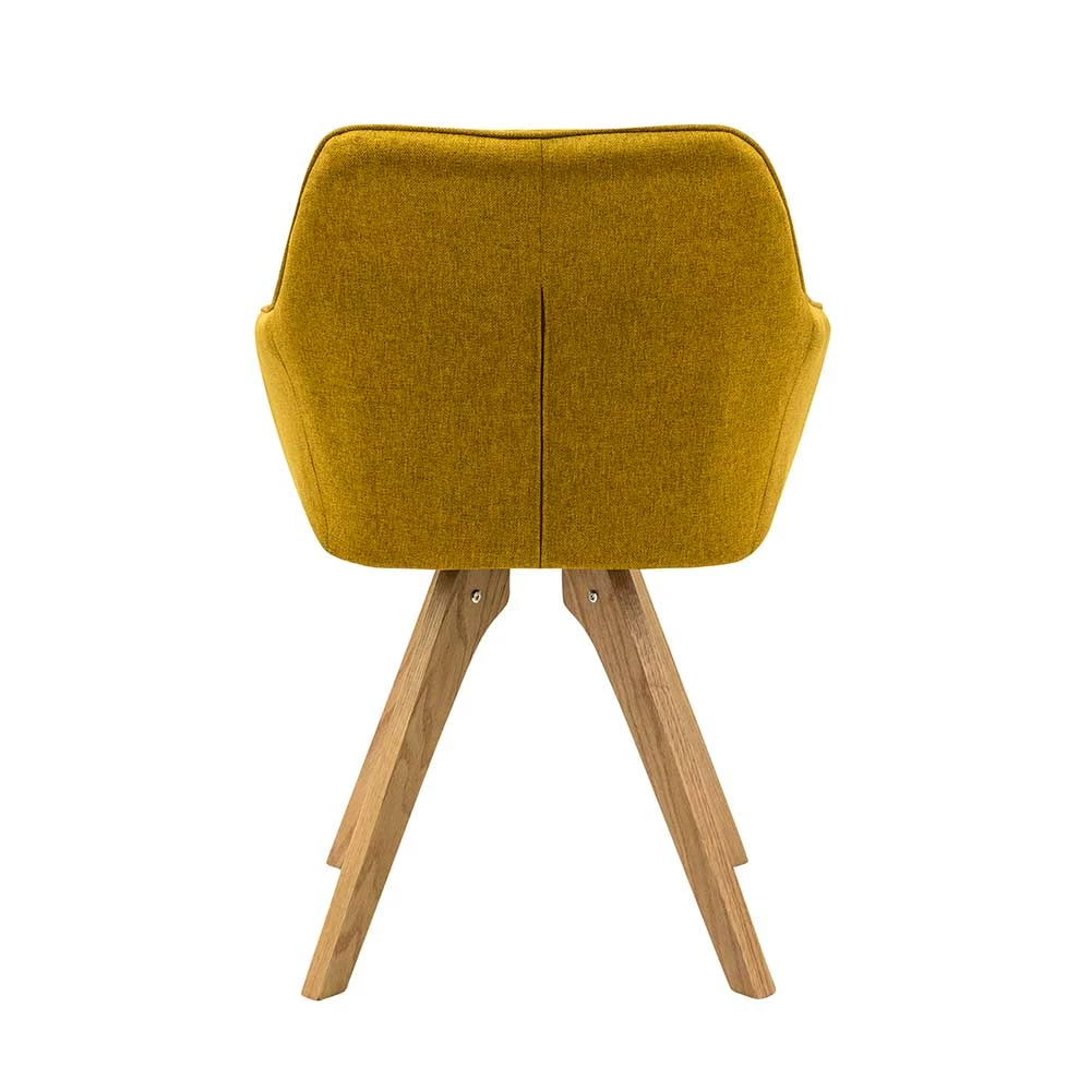Armlehnenstuhl in Gelb & Eiche - Riau (2er Set) Armlehnenstuhl In Gelb & Eiche - Riau (2er Set) -Dariana shop armlehnenstuhl in gelb eiche aus webstoff massivholz riau 05