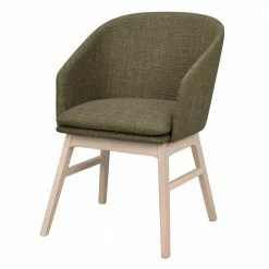 Armlehnenstuhl In Grün Webstoff - Jony (2er Set)