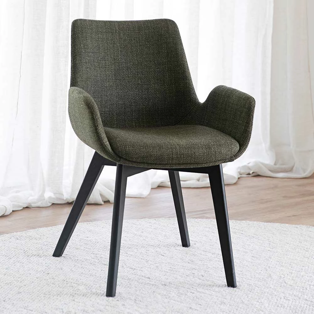 Armlehnstühle In Dunkelgrün & Schwarz - Setrevi (2er Set) - Image 2