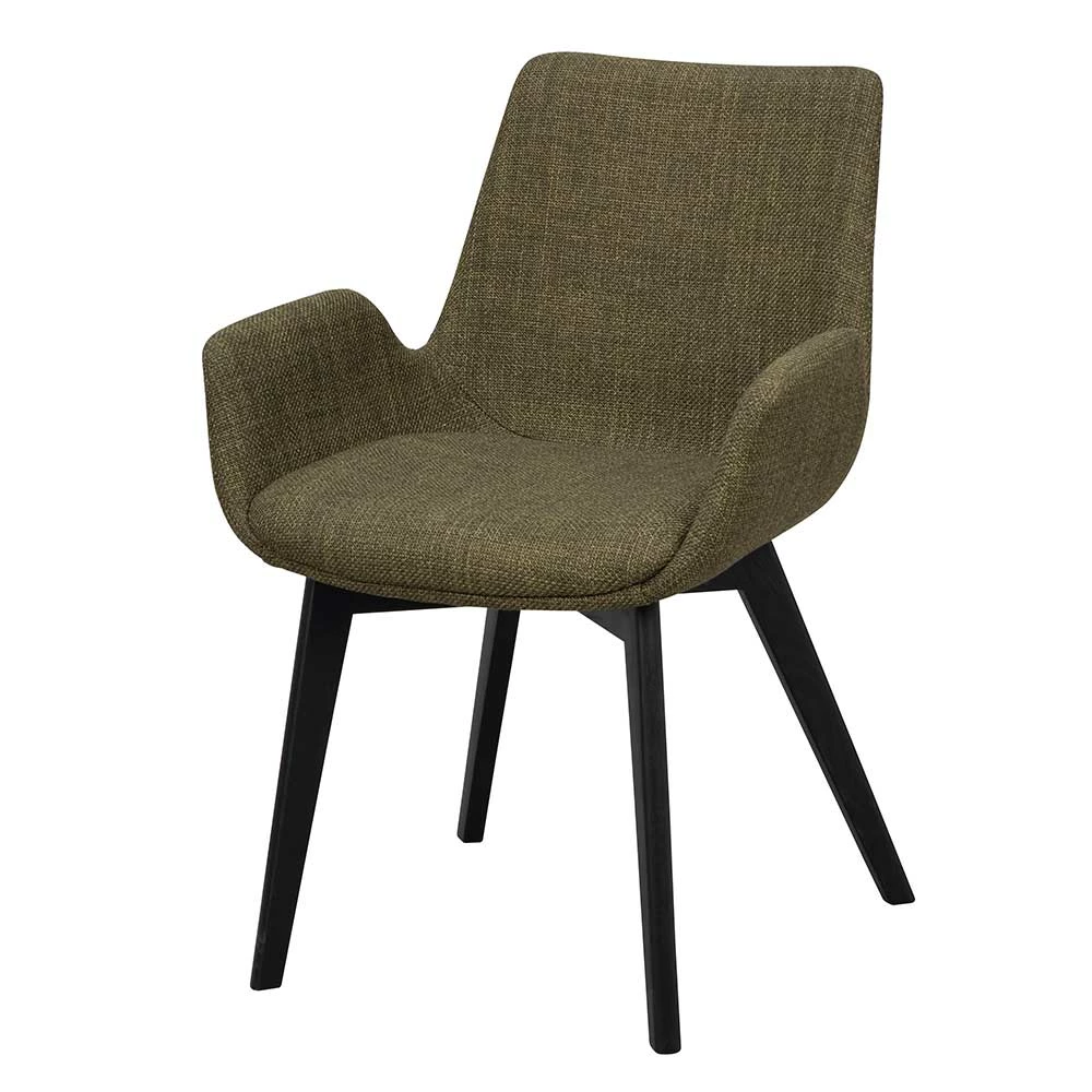 Armlehnstühle In Dunkelgrün & Schwarz - Setrevi (2er Set)