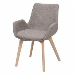 Armlehnstühle In Grau Stoff - Regnova (2er Set)