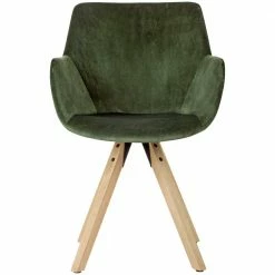 Armlehnstühle In Grün Samtbezug - Funiaka (2er Set) -Dariana shop armlehnstuehle in gruen samtbezug und naturfarben holz massiv funiaka 02