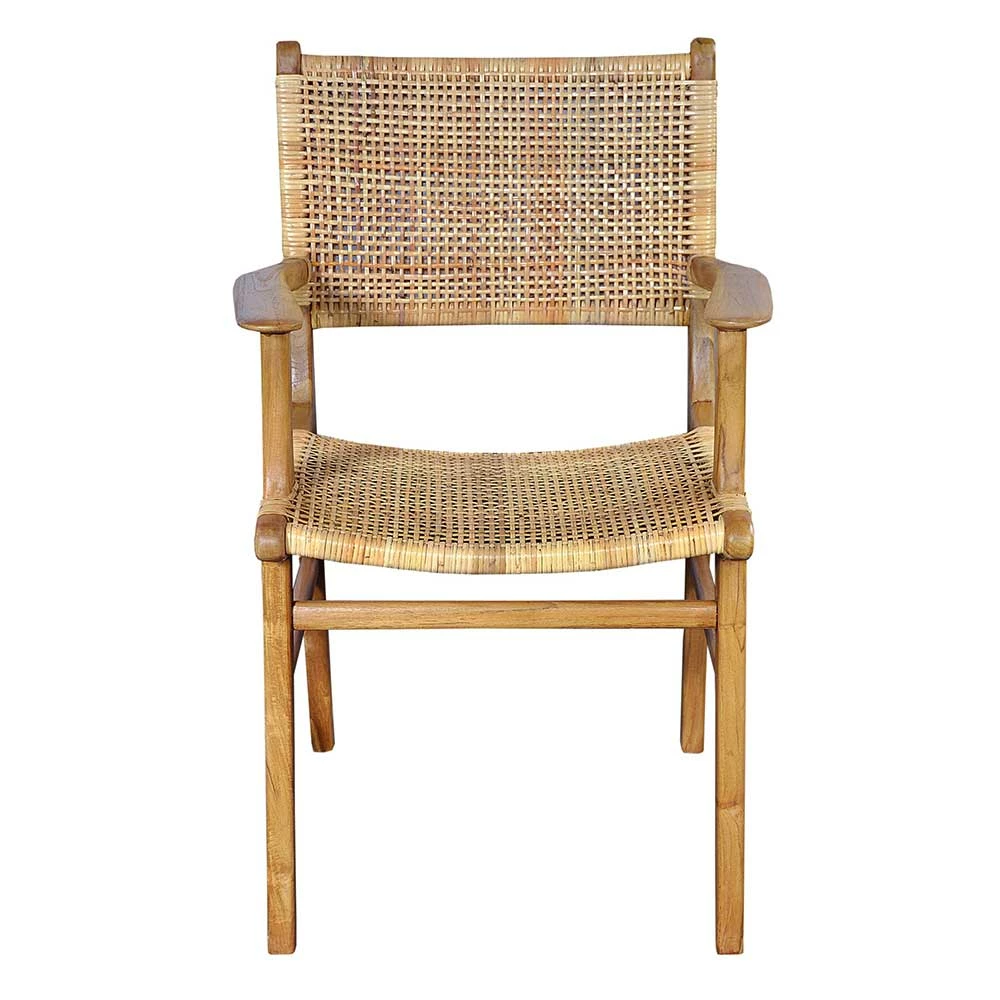 Armlehnstuhl Aus Rattangeflecht & Teakholz - Casserra - Image 2