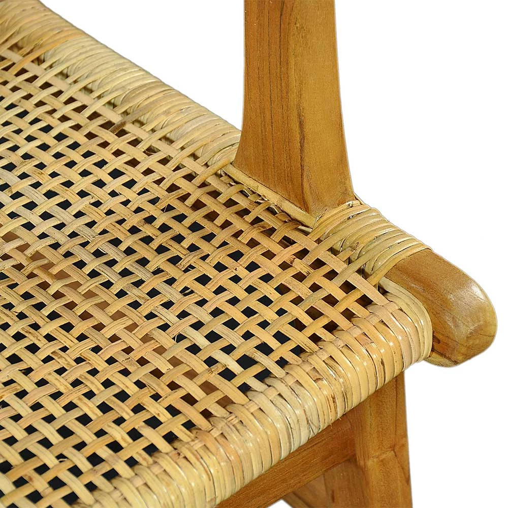 Armlehnstuhl Aus Rattangeflecht & Teakholz - Casserra - Image 6
