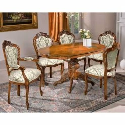 Aufwändig Gestalteter Esszimmerstuhl Im Barockstil - Ursanna -Dariana shop aufwaendig gestalteter esszimmerstuhl im barockstil in taupe creme nussbaum ursanna 04