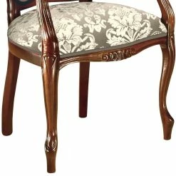 Barock Armlehnenstuhl In Taupe & Creme - Ursanna 5 Barock Armlehnenstuhl In Taupe & Creme - Ursanna -Dariana shop barock armlehnenstuhl in taupe creme und nussbaum ursanna 03