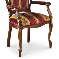 Barock Armlehnstuhl In Rot Gold Magari Mit Floralem Muster -Dariana shop barock armlehnstuhl in rot gold mit floralem muster magari 03