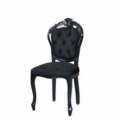 Barock Designstuhl In Schwarz - Crystono