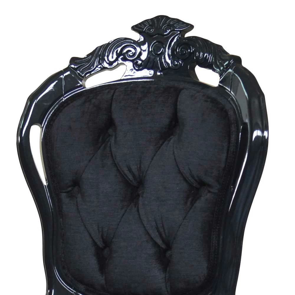 Barock Designstuhl in Schwarz - Crystono Barock Designstuhl In Schwarz - Crystono -Dariana shop barock designstuhl in schwarz aus samt buchenholz massiv crystono 02