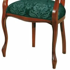 Barock Esszimmerstuhl Mit Armlehnen - Vennezo -Dariana shop barock esszimmerstuhl mit armlehnen in dunkelgruen nussbaum vennezo 03
