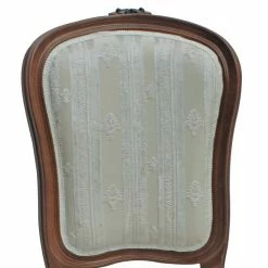 Barock Stuhl In Creme & Nussbaum - Leaf -Dariana shop barock stuhl in creme nussbaum aus webstoff massivholz leaf 02