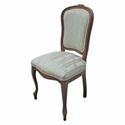 Barock Stuhl In Creme & Nussbaum - Leaf