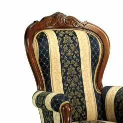 Barock Stuhl Mit Armlehnen Magari Gestreift & Gemustert -Dariana shop barock stuhl mit armlehnen gestreift gemustert magari 03