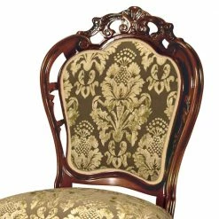 Barockstuhl Aus Massivholz In Nussbaum - Ursanna -Dariana shop barockstuhl aus massivholz in nussbaum und webstoff mit ornamenten in gold ursanna 02