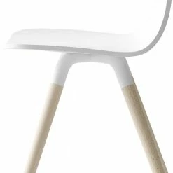 Bequemer Esszimmerstuhl In Weiß Lackiert - Melynas -Dariana shop bequemer esszimmerstuhl in weiss lackiert buche gestell gebleicht melynas 03