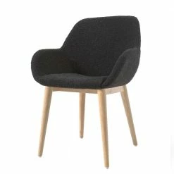 Boucle Stühle In Schwarz - Elvillo (4er Set)