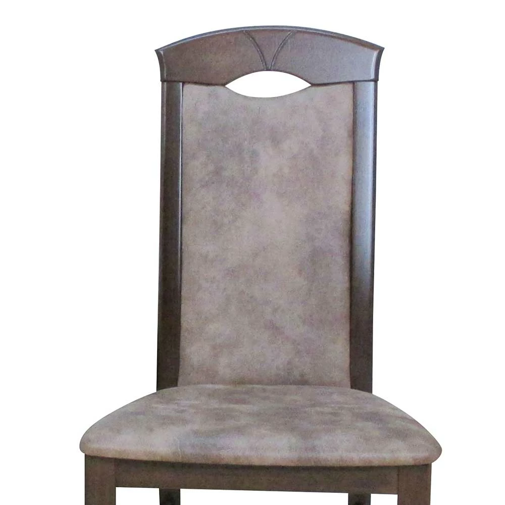 Braune Esszimmer Stühle Comta Mit Microfaser Vintage Look (2er Set) - Image 4