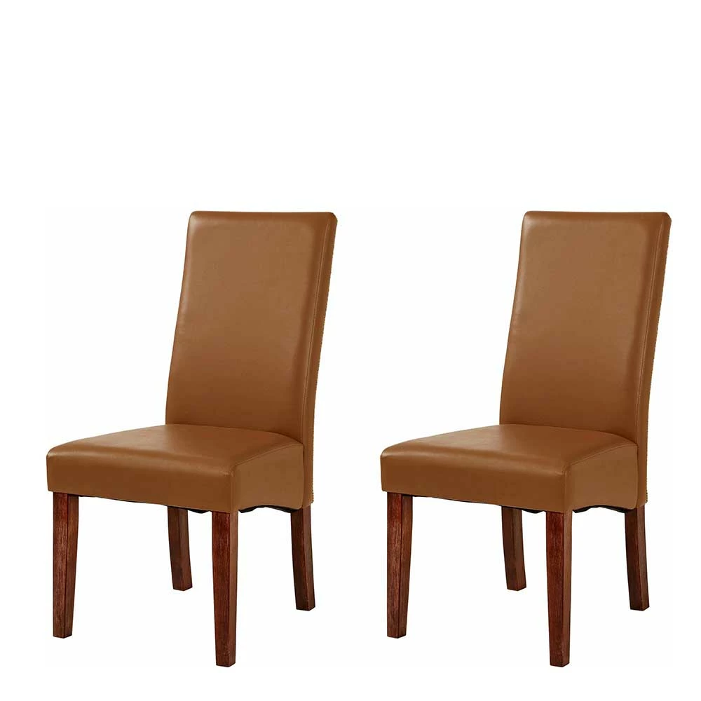 Braune Hochlehner Stühle - Emkola (2er Set) - Image 2