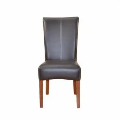 Brauner Hochlehner Aus Holz & Kunstleder - Cunicci