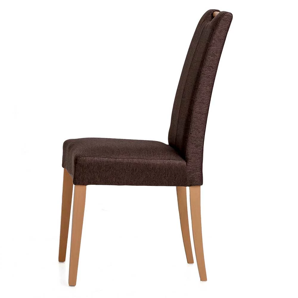 Brauner Polsterstuhl Aus Webstoff - Loisava - Image 3
